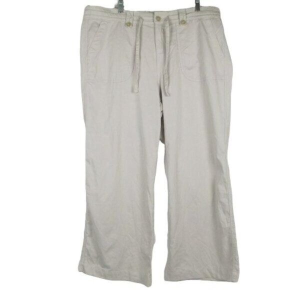 Torrid Beige Drawstring Wide Leg  High Rise Pants Plus Size 24 NEW - Picture 4 of 11